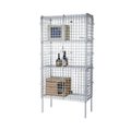 Focus Foodservice FocusFoodService FSEC246063 24 in. W x 60 in. L x 63 in. H Security Cage - Chrome FSEC246063